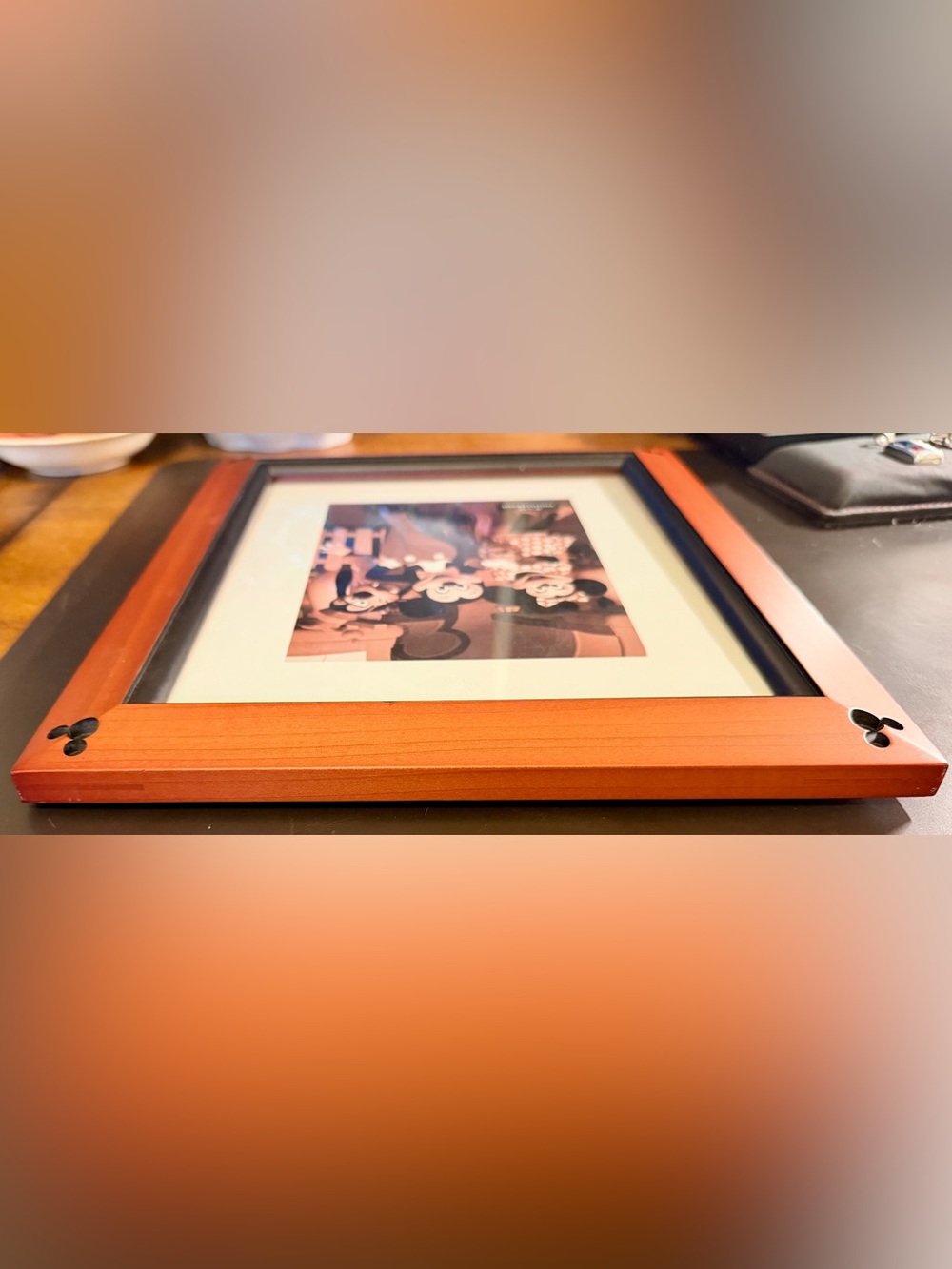 Disney Parks 8x10 Wooden Picture Frame with Mickey Ears in Corners - Picture 4 of 14